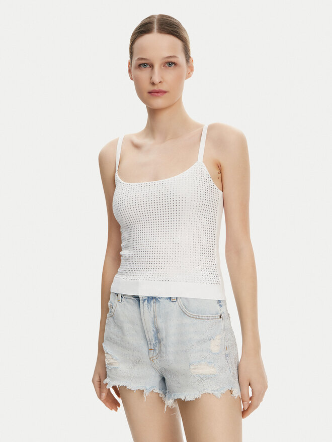 Guess Guess Τοπ W5GR47 Z3MN2 Λευκό Regular Fit