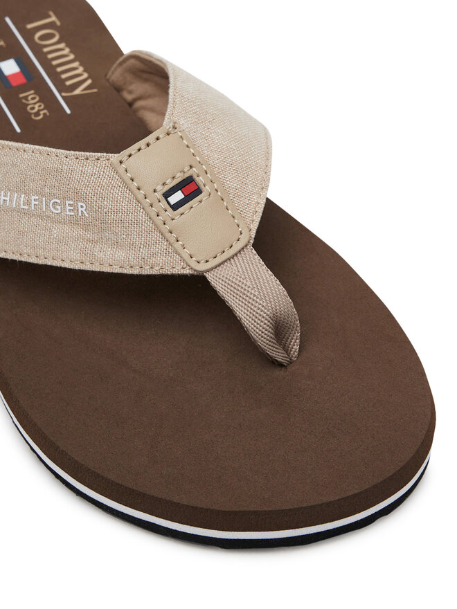 Tommy Hilfiger Flip-flops Tommy Hilfiger Chambray Beach Sandal FM0FM05570 Bézs