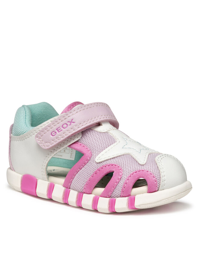 Geox Sandále Geox B Sandal Iupidoo B5517C 0BC14 C0563 Biela