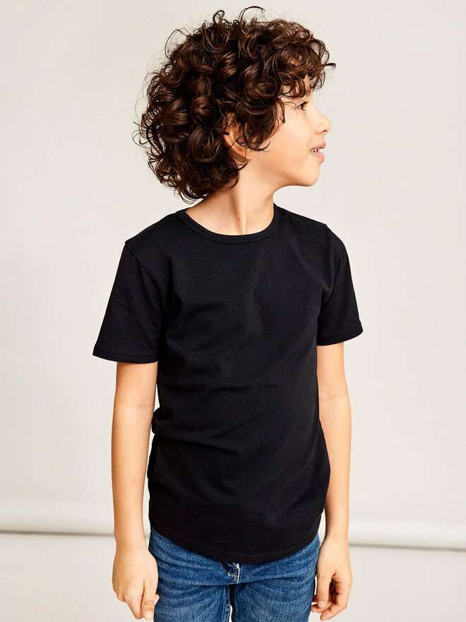 NAME IT NAME IT Σετ 2 T-Shirts 13209164 Μαύρο Slim Fit