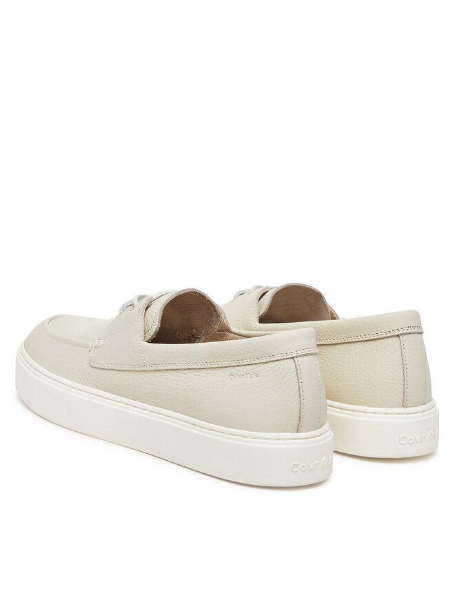 Calvin Klein Мокасини Calvin Klein Hybrid Lace Up Boat Lth HM0HM01812 Écru