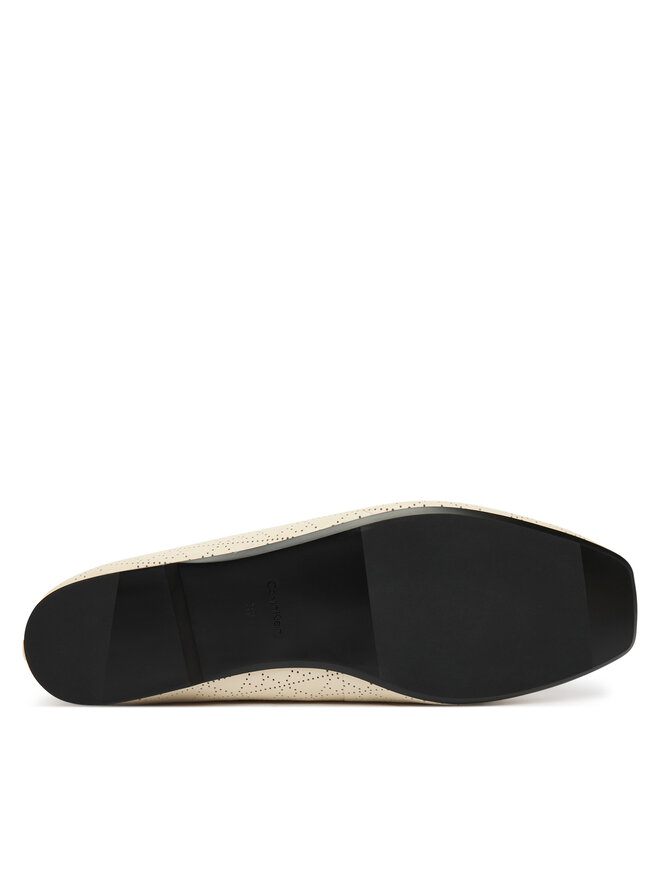 Calvin Klein Ballerinas Calvin Klein Square Ballerina Aop Lth HW0HW02936 Beige