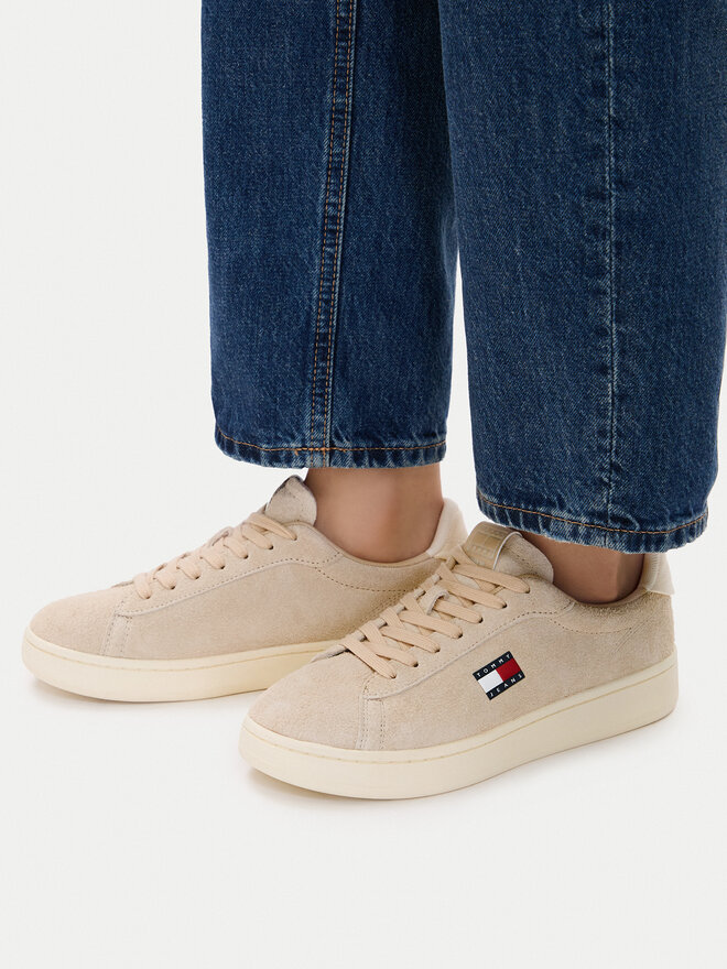 Tommy Jeans Sneakers Tommy Jeans Logo Suede Archive EN02985 Beige