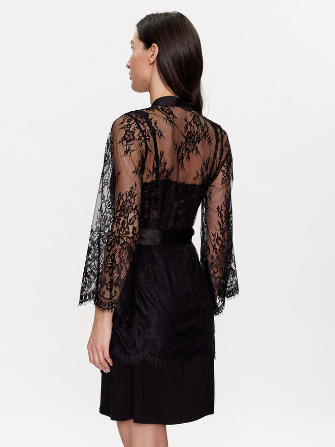 Hunkemöller Hunkemöller Chalatas 191636 Juoda Regular Fit