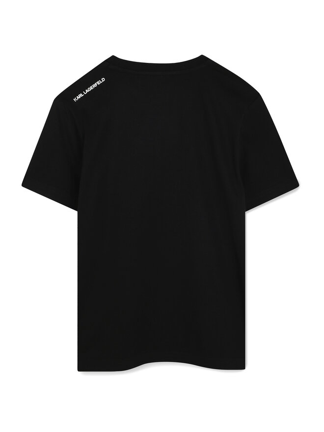 Karl Lagerfeld Kids Karl Lagerfeld Kids Póló Z30435 D Fekete Regular Fit