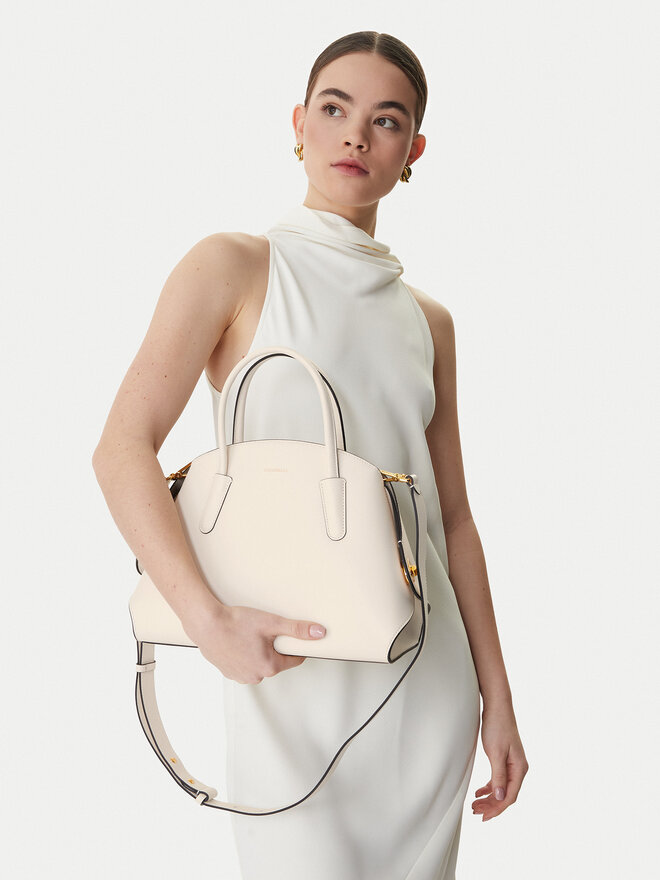 Coccinelle Handtasche Coccinelle U7K Coccinelletylde Calf E1 U7K 18 02 01 Écru