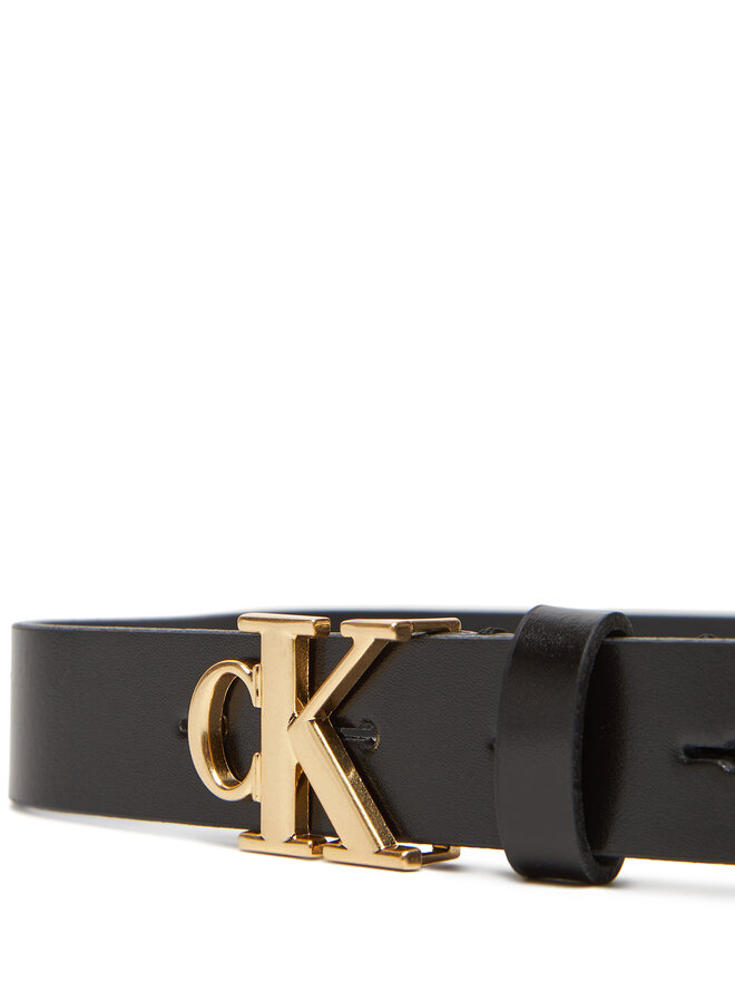 Calvin Klein Дамски колан Calvin Klein Monogram Plaque Buckle 25Mm LV04K7017G Черен