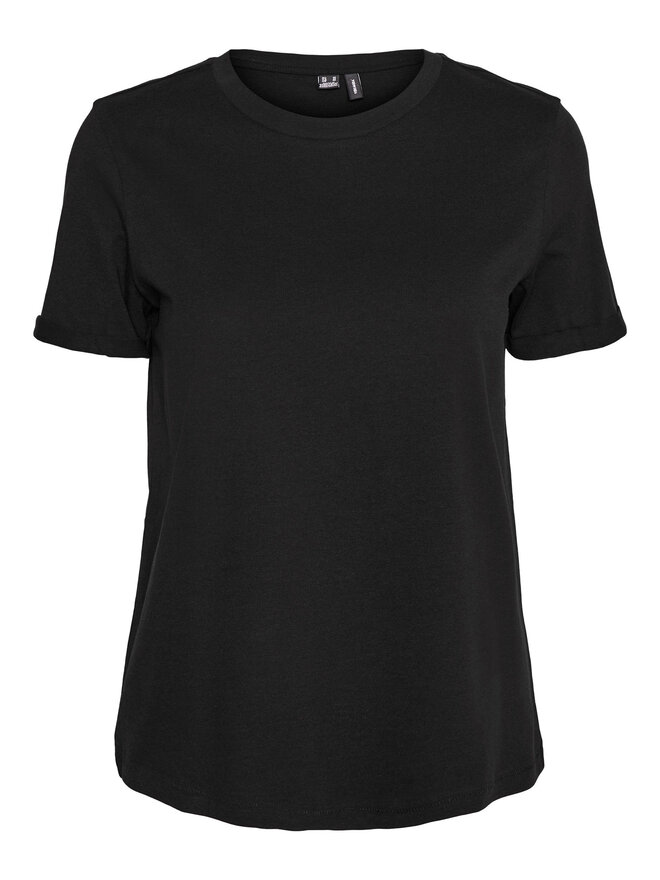 Vero Moda Vero Moda Marškinėliai Paula 10243889 Juoda Regular Fit