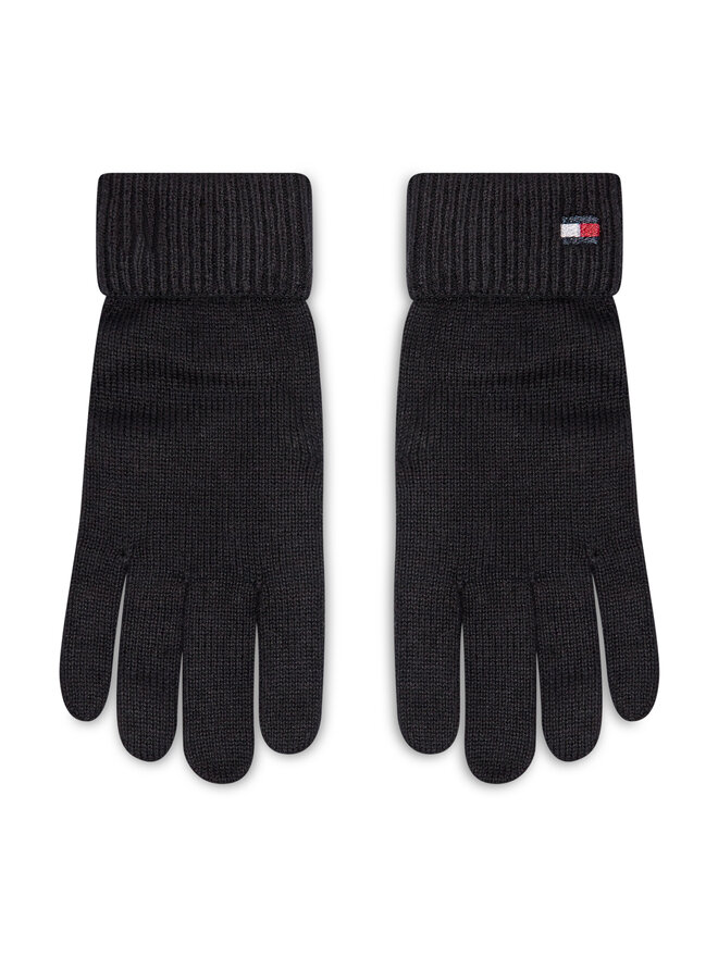 Gants femme Tommy Hilfiger Essential Knit Gloves AW0AW10732 Noir chaussures