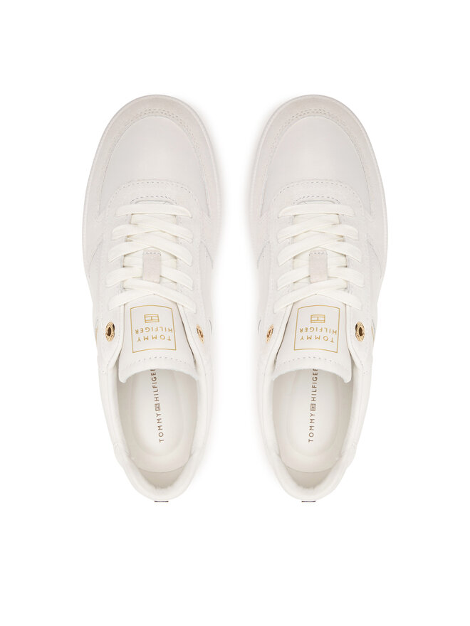 Tommy Hilfiger Sneakers Tommy Hilfiger Th Tribeca Sneaker Premium FW0FW09483 Creme