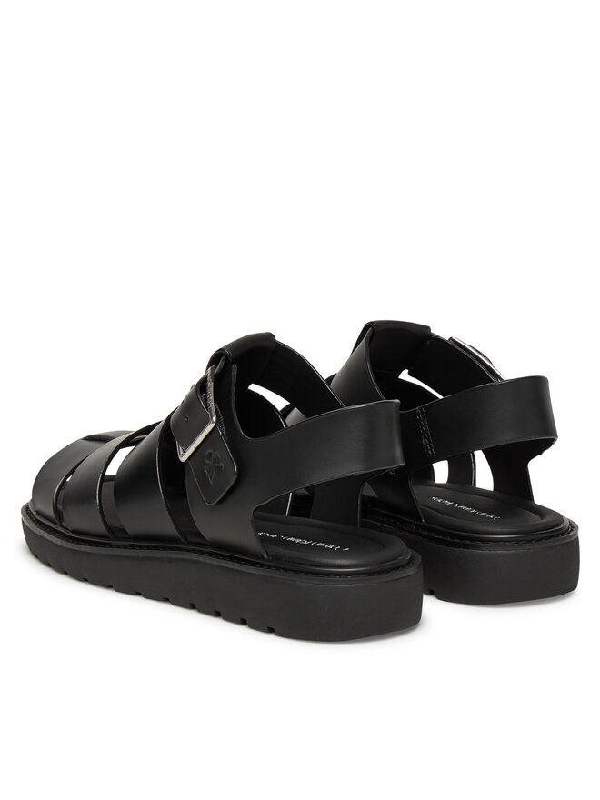 Calvin Klein Jeans Sandały Calvin Klein Jeans Sq Molded Sdl Fisherman Mg Wn YW0YW01700 Czarny