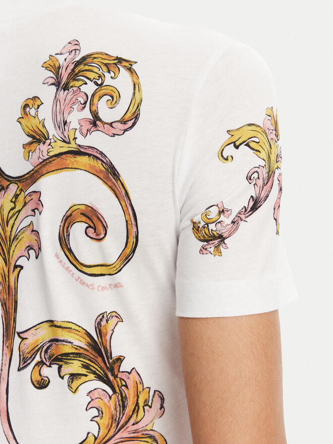 Versace Jeans Couture Versace Jeans Couture Camiseta 78HAH6P8 Blanco Slim Fit