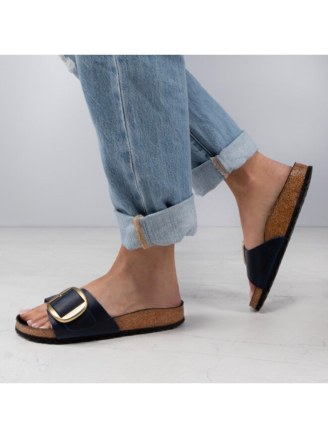 Birkenstock Pantoletten Birkenstock Madrid Big Buckle 1012361 Dunkelblau
