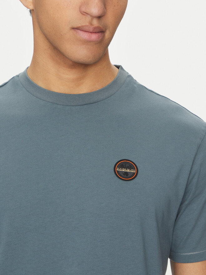 Napapijri Napapijri Marškinėliai S-Badge NP0A4I3N Mėlyna Regular Fit