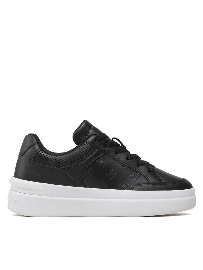Tommy Hilfiger Tenisice Tommy Hilfiger Embossed Court FW0FW07297 Crna