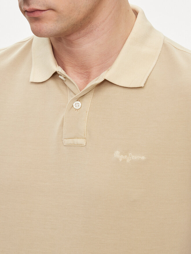 Pepe Jeans Pepe Jeans Polo marškinėliai New Oliver Gd PM542099 Smėlio Regular Fit