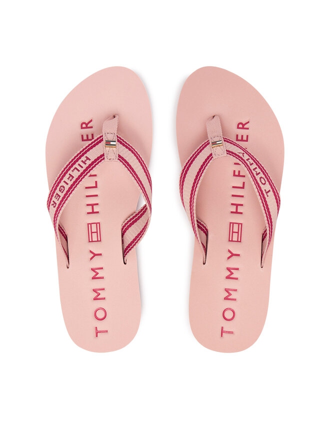 Tommy Hilfiger Zehentrenner Tommy Hilfiger Th Webbing Summer Sandal FW0FW09193 Rosa