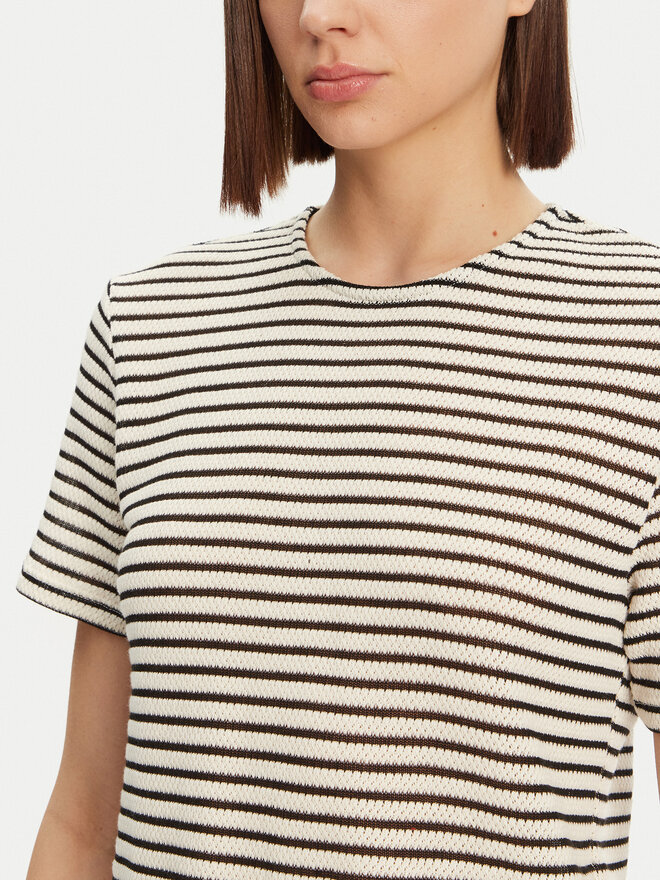 Pieces Pieces Camiseta Manilla 17155073 Écru Loose Fit
