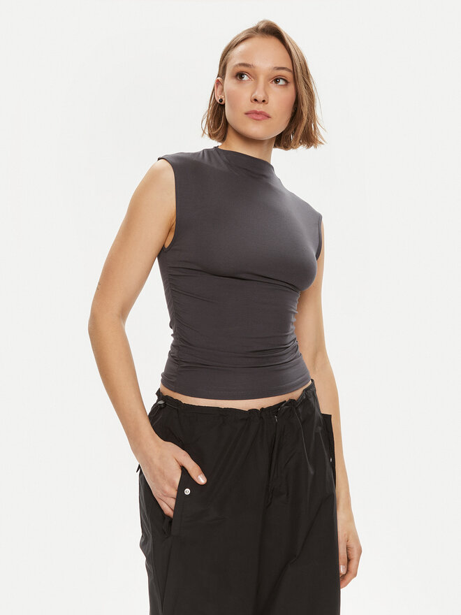 Gina Tricot Gina Tricot Felső 20883 Szürke Slim Fit