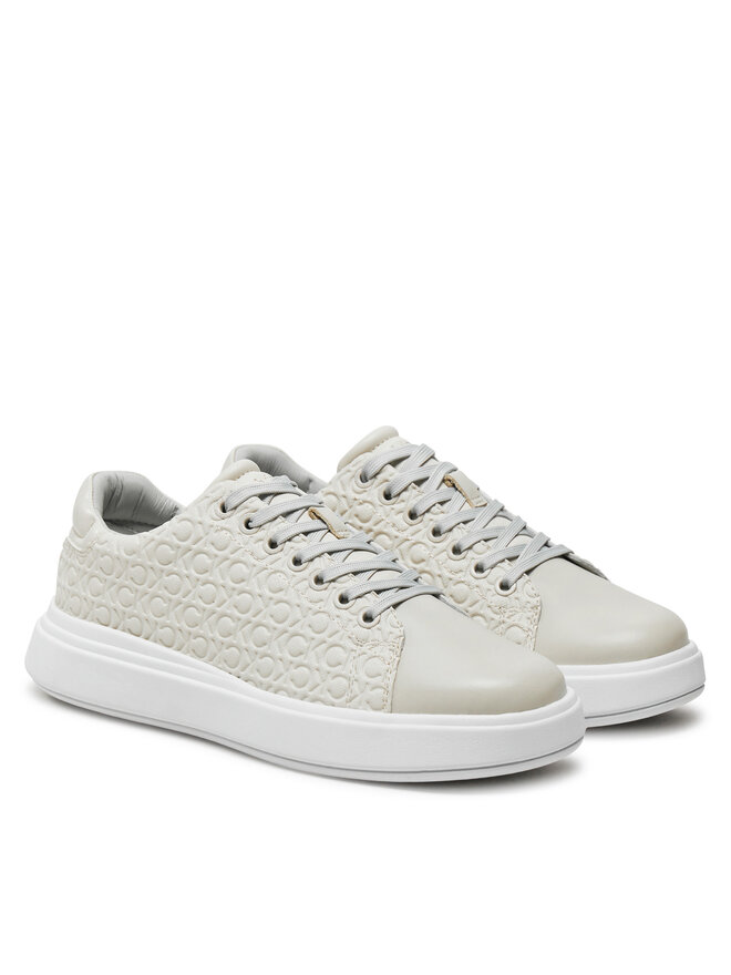 Calvin Klein Сникърси Calvin Klein Cupsole Lace Up Saff Mono HW0HW02103 Бежов