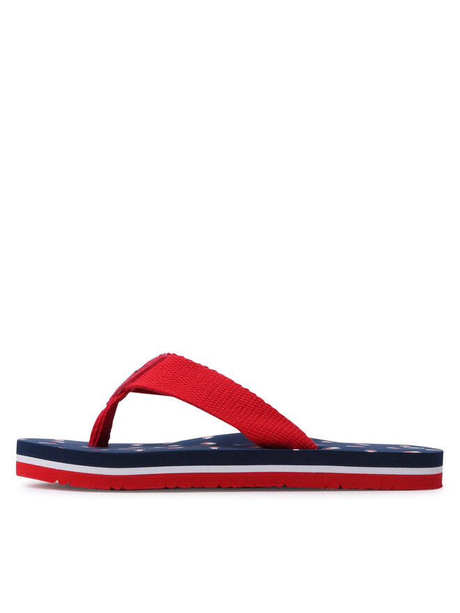 Tommy Hilfiger Žabky Tommy Hilfiger Flag Flip Flop T3X8-32923-0058 M Červená