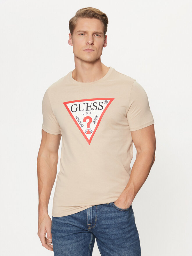 Guess Guess Camiseta M2YI71 I3Z14 Beis Slim Fit