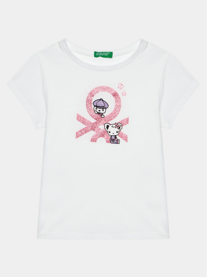 United Colors Of Benetton United Colors Of Benetton Camiseta 3I1XG10D6 Blanco Regular Fit
