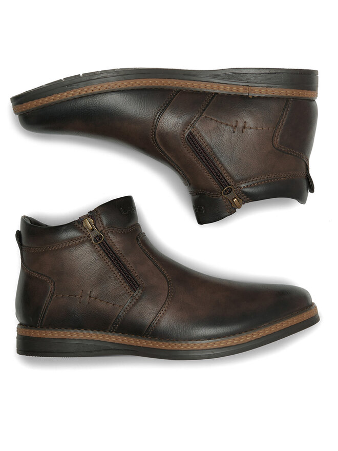 Lanetti Schnürschuhe Lanetti MBS-CARDIFF-10 Braun