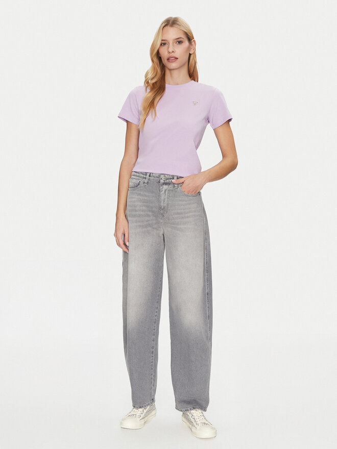 Guess Jeans Guess Jeans Marškinėliai W4YI10 J1314 Violetinė Regular Fit