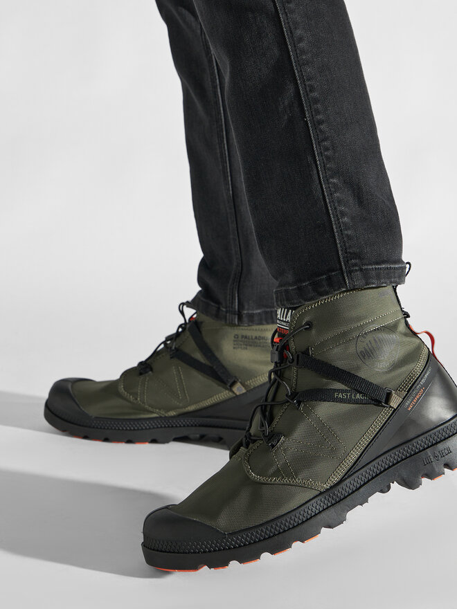 Palladium Schnürstiefeletten Palladium Pampa Travel Lite + Wp 77238-309-M Khakifarben