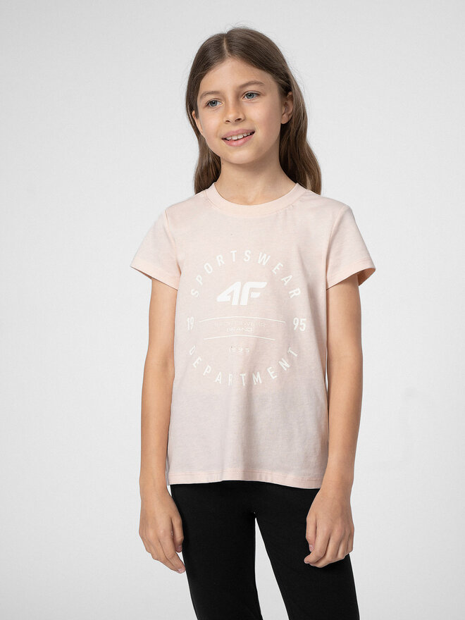 4F 4F Marškinėliai 4FJSS23TTSHF280 Smėlio Regular Fit