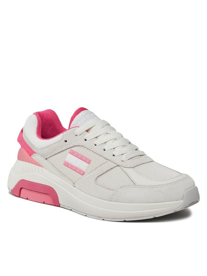 Tommy Jeans Снікерcи Tommy Jeans Tjw Runner Combined EN0EN02512 Écru