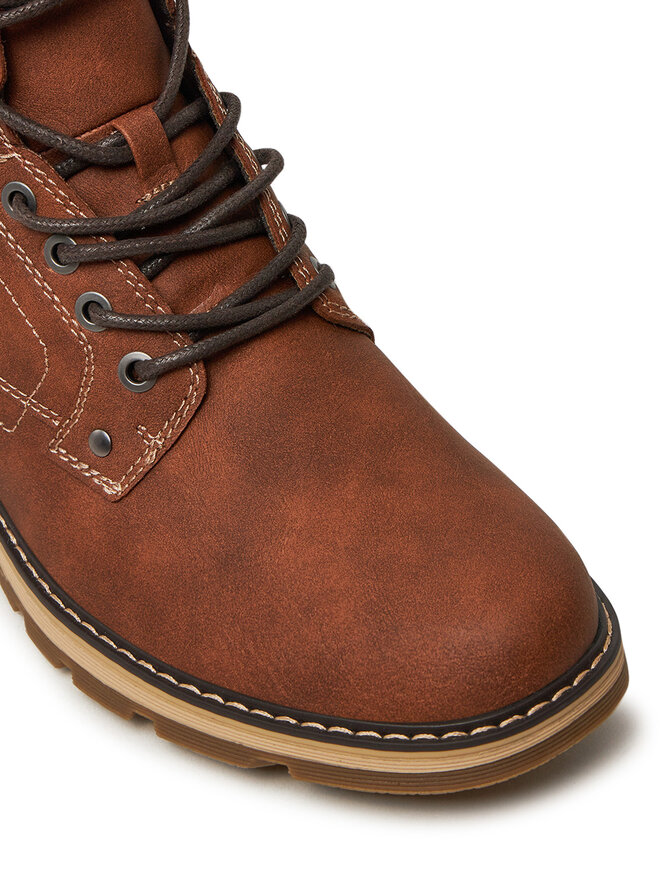 Jack&Jones Gležnjarji Jack&Jones Stratford 12257762 Rjava