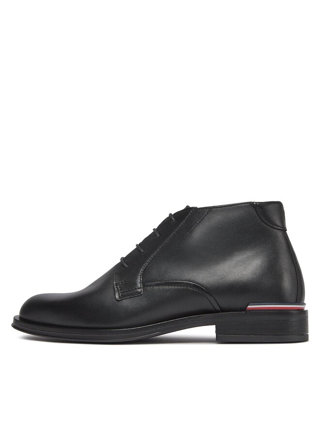 Tommy Hilfiger Черевики Tommy Hilfiger Core Rwb Hilfiger Lth L Boot FM0FM04804 Чорний