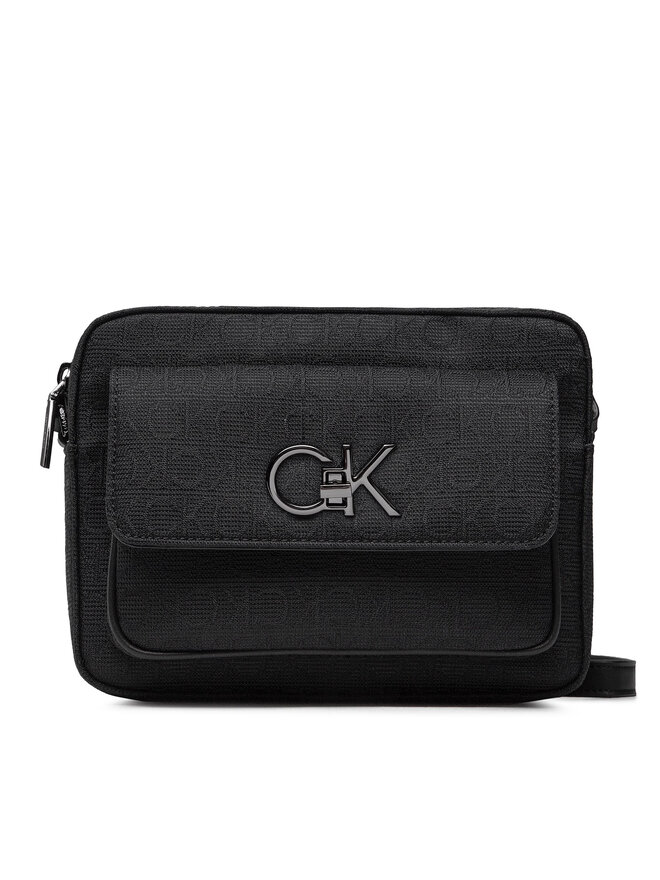 Calvin Klein Handtasche Calvin Klein Re-Lock Camera Bag W/Flap Jcq K60K609685 Schwarz