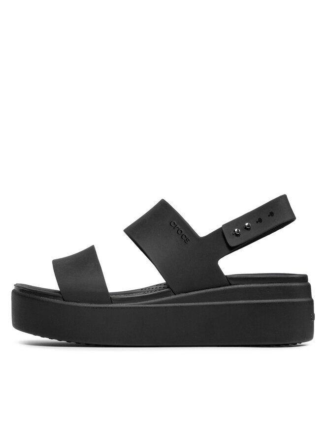 Crocs Sandały Crocs Brooklyn Low Wedge W 206453 Czarny
