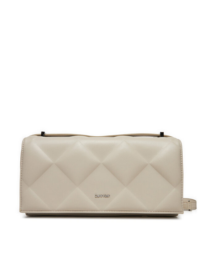 Calvin Klein Handtasche Calvin Klein Diamon Quilt Conv K60K612905 Écru