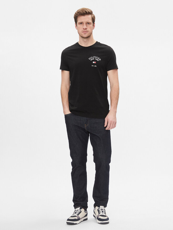 Tommy Hilfiger Tommy Hilfiger T-Shirt Arch Varsity Tee MW0MW33689 Μαύρο Regular Fit