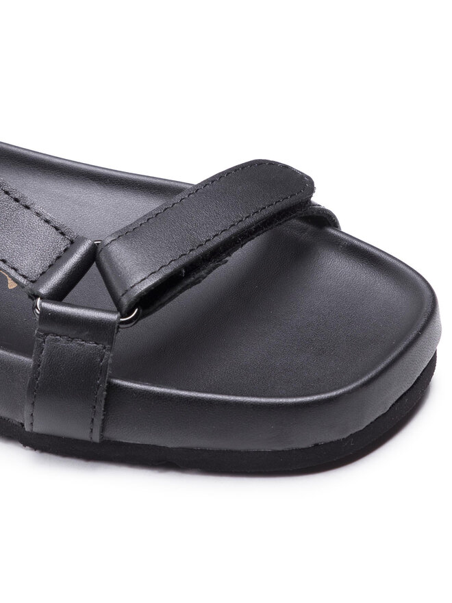 Tommy Hilfiger Sandalen Tommy Hilfiger Th Interlock Flat Sandal FW0FW05623 Schwarz