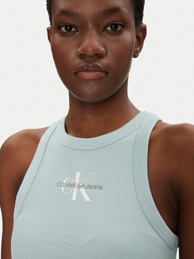 Calvin Klein Jeans Calvin Klein Jeans Felső Monologo J20J225301 Kék Slim Fit