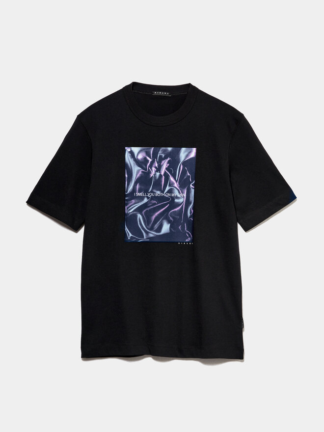 Sisley Sisley T-shirt 3I1XS103I Crna Regular Fit