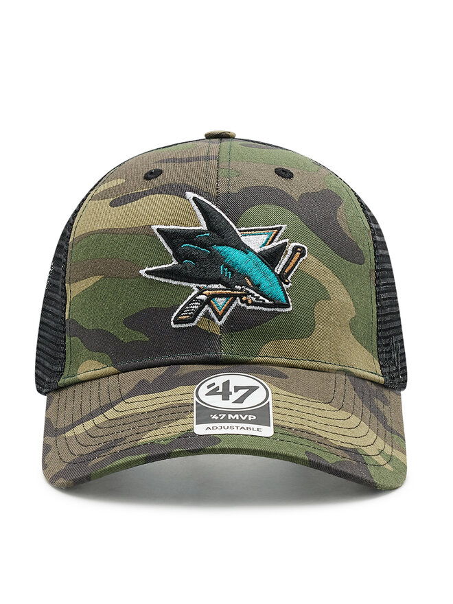 47 Brand Kšiltovka 47 Brand Nhl San Jose Sharks Trucker H-CBRAN22GWP-CM Zelená