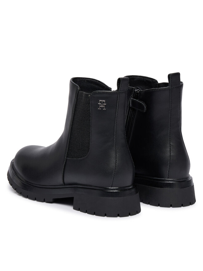 Tommy Hilfiger Škornji Tommy Hilfiger Chelsea Boot T3A5-34152-1355 D Črna