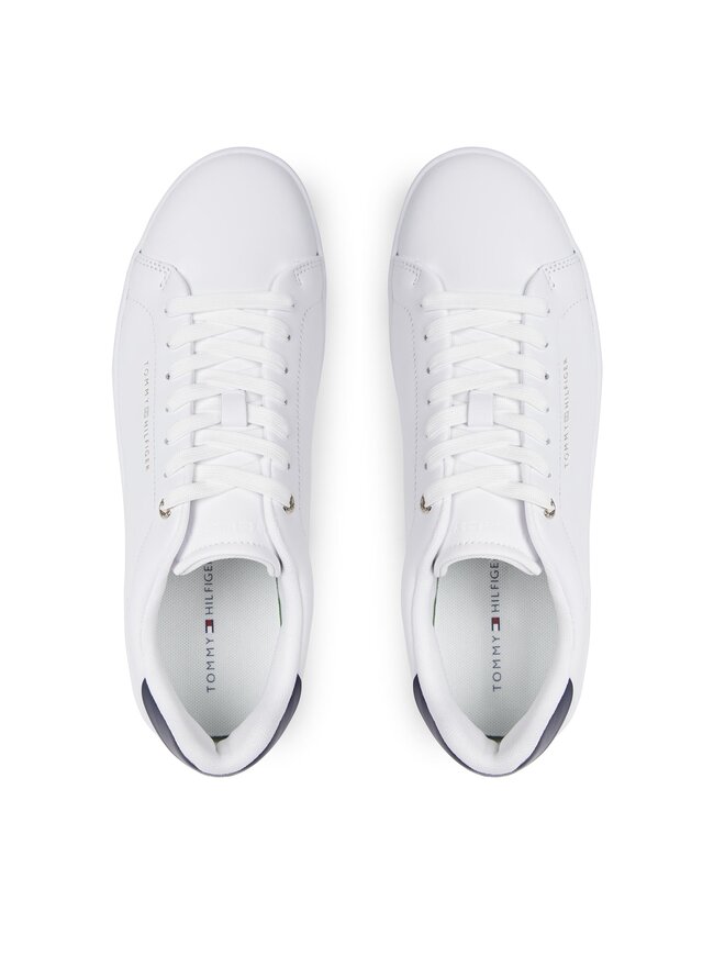 Tommy Hilfiger Laisvalaikio batai Tommy Hilfiger Court Cupsole Leather Gold FM0FM04829 Balta
