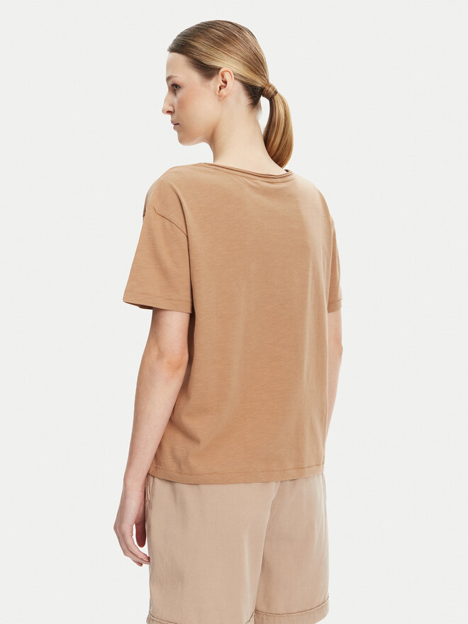 Tommy Hilfiger Tommy Hilfiger Camiseta WW0WW43901 Beis Relaxed Fit