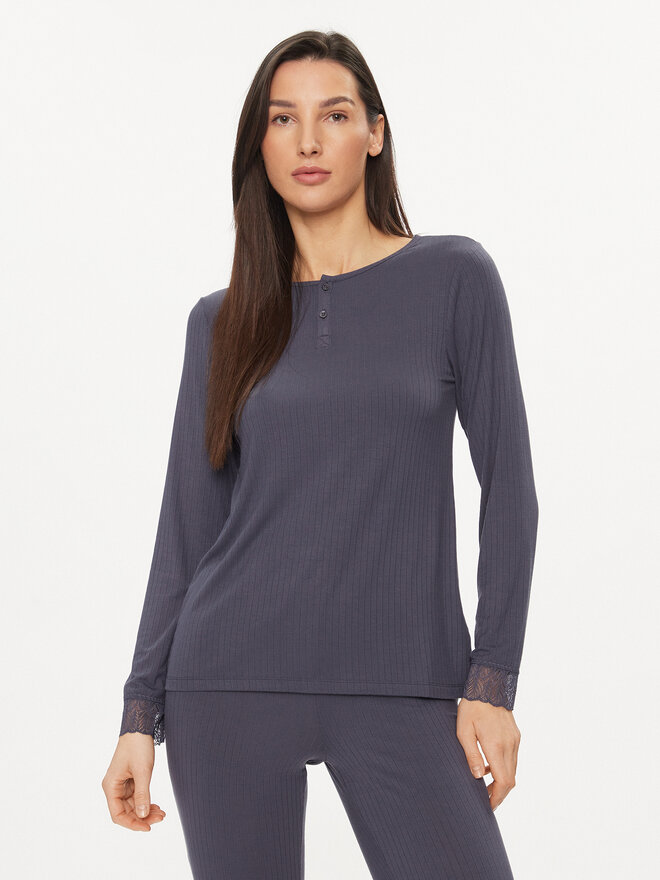 Femilet by Chantelle Femilet by Chantelle Pyjama-T-Shirt Laurel FNAEJ0 Dunkelblau Regular Fit
