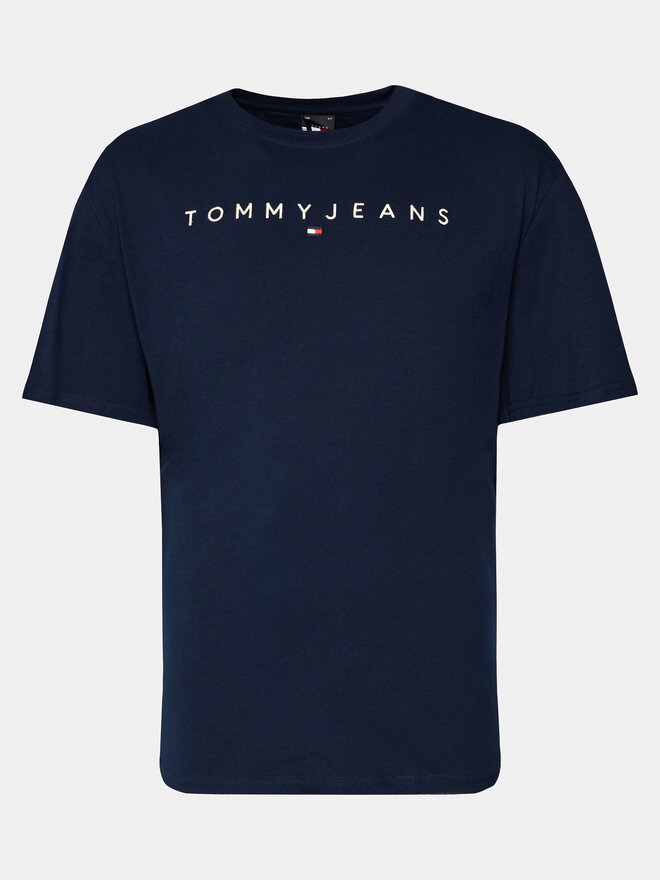 Tommy Jeans Tommy Jeans Majica Linear Logo DM0DM17993 Mornarsko modra Regular Fit
