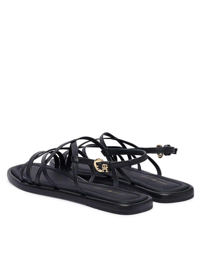 Tommy Hilfiger Sandalen Tommy Hilfiger Flat Strappy FW0FW09220 Schwarz