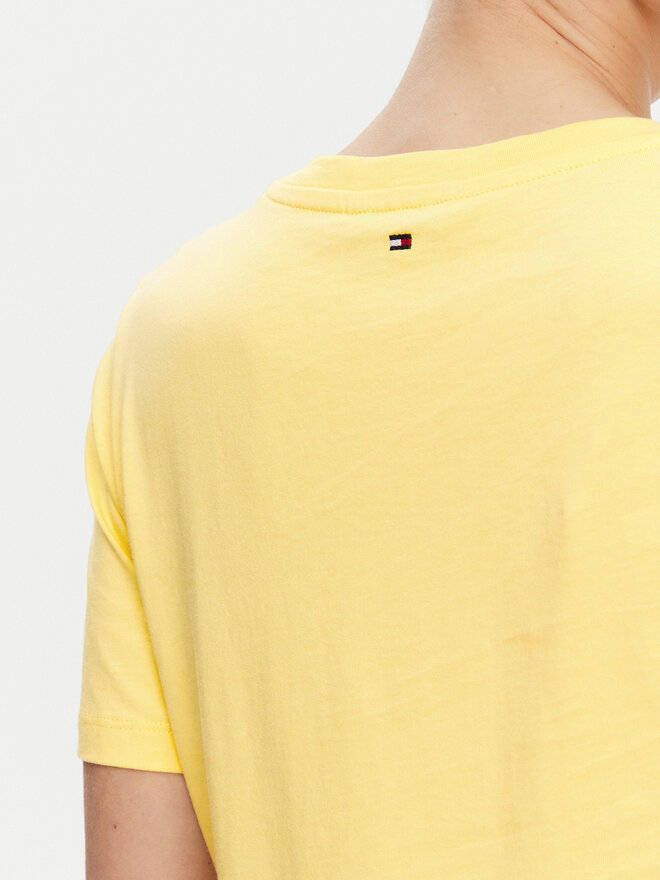 Tommy Hilfiger Tommy Hilfiger Camiseta WW0WW45522 Amarillo Regular Fit