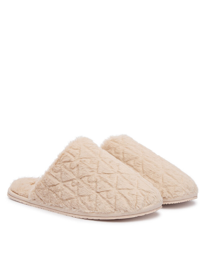Calvin Klein Hausschuhe Calvin Klein Home Slipper Fur Aop HW0HW03218 Beige